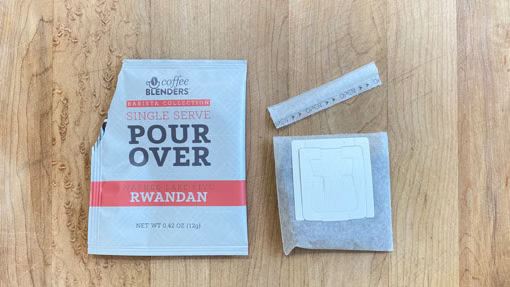 Single-serve pour-over coffee pouch