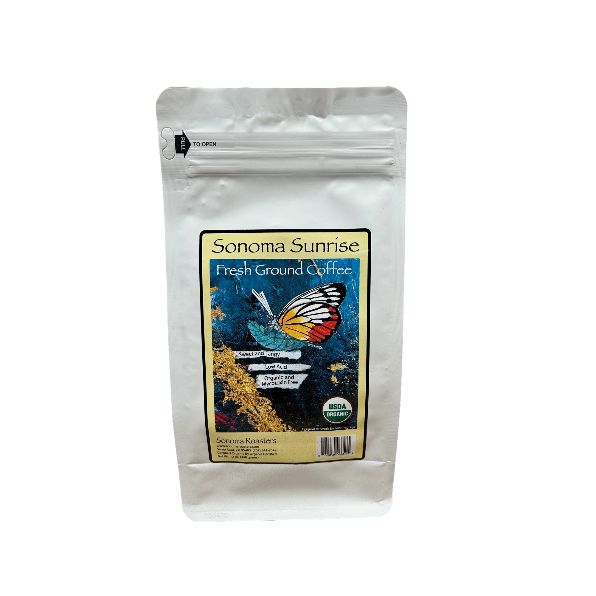 Finished Sonoma Roasters retail coffee bag