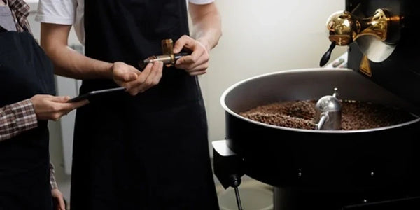 Coffee being roasted at Sonoma Roasters
