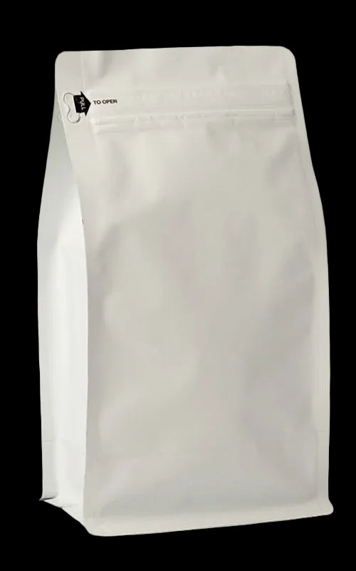White matte private label coffee bag